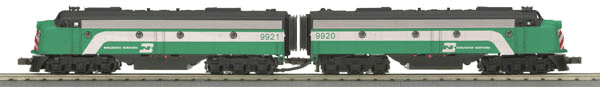 RailKing(R) Imperial(TM) EMD E8 A-A Set w/Proto-Sound 2.0 & DCS(TM) -- Burlington Northern #9920 & 9921 (green, white)