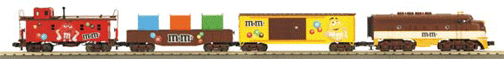 Diesel Freight M&M's RTR Trainset w/Horn & Bell -- F-3 Loco w/Z-500 Transformer and RealTrax Oval