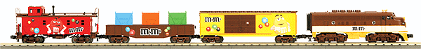 Diesel Freight Set w/Proto-Sound 2.0 -- M&Ms F-3 Loco w/Z-500 Transformer and RealTrax Oval
