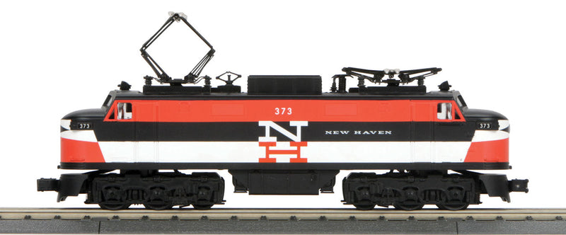 GE EP5 Electric - 3-Rail w/Proto-Sound 3.0 - RailKing(R) -- New Haven #373 (black, orange, white)