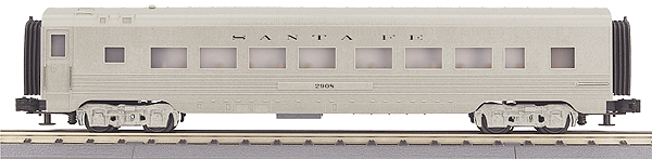 RailKing 60' Streamlined ABS Coach Car -- Santa Fe