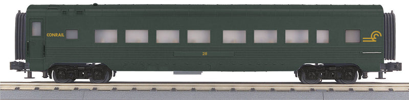 RailKing(R) 60' Streamlined Coach w/Interior Lights - 3-Rail - Ready to Run -- Conrail (Pullman Green)