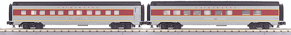 60' Streamlined Sleeper/Diner Set - 3-Rail - Ready to Run - RailKing(R) -- Delaware, Lackawanna & Western Kittatinny, #470