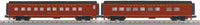 60' ABS Fluted-Side Sleeper/Diner Set - 3-Rail - Ready to Run - RailKing(R) -- Norfolk Southern Spirit of Tom Drake & #2 Carolina (maroon, black)