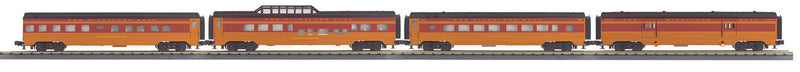 4-Car 60' Streamlined Passenger Set - 3-Rail - Ready to Run - RailKing(R) -- Milwaukee Road
