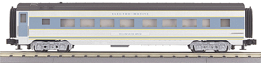 RailKing 60' Streamlined ABS Coach Car -- EMD