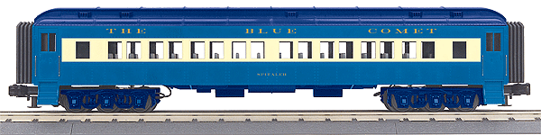 60' Madison Heavyweight Coach - 3-Rail - Ready to Run - RailKing(R) -- Central Railroad of New Jersey (Blue Comet, blue, white)