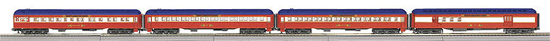 RailKing 60' Madison 4-Car Passenger Set -- Circus