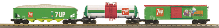 RailKing 3-Car Freight Set -- 7-UP