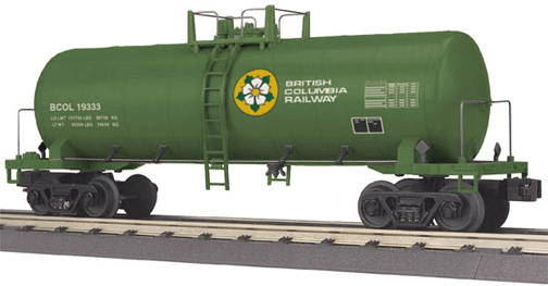 RailKing(R) Modern Tank Car - Ready to Run -- British Columbia Railway #19333 (green, Dogwood Logo)
