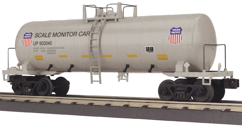 Modern Tank Car - 3-Rail - Ready to Run - RailKing(R) -- Union Pacific #903040 (Scale Monitor Car, white, yellow Conspicuity Marks)