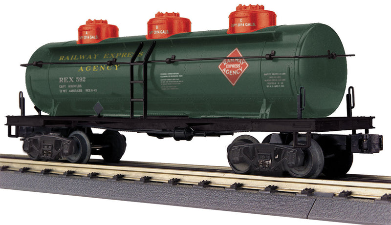 3-Dome Tank Car - 3-Rail - Ready to Run - RailKing(R) -- Railway Express Agency