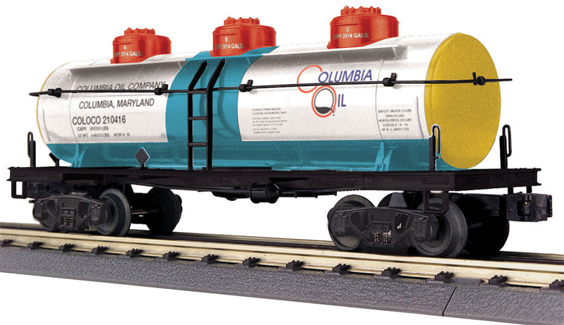 3-Dome Tank Car - 3-Rail - Ready to Run - RailKing(R) -- Columbia Oil