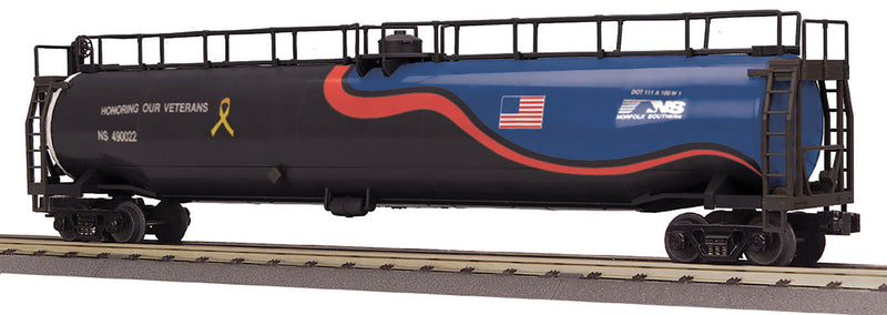 33,000-Gallon Tank Car - 3-Rail Ready to Run - RailKing -- Norfolk Southern
