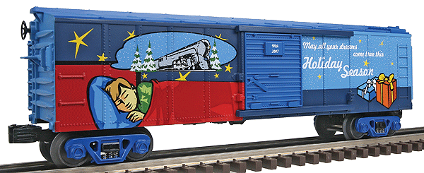RailKing Boxcar -- Happy Holidays