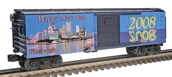 RailKing Boxcar -- 2008 Pittsburgh New Year's Boxcar