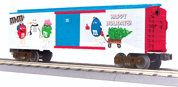 RailKing Boxcar -- M&M's Happy Holidays