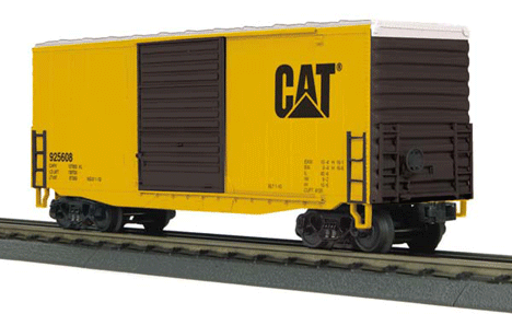 RailKing 40' High Cobe Boxcar -- Caterpillar