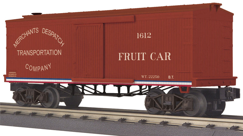 19th Century 34' Wood Boxcar - RailKing(R) - 3-Rail - Ready to Run -- Merchants Dispatch #1612 (Boxcar Red, white, blue)