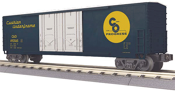 50' Double Plug-Door Boxcar - 3-Rail - Ready to Run - RailKing(R) -- Chesapeake & Ohio