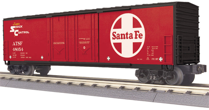 50' Double-Plug-Door Boxcar - 3-Rail - Ready to Run - RailKing -- Santa Fe 48054