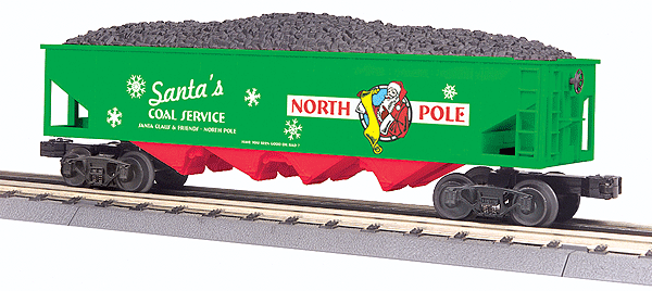 RailKing 4-Bay Hopper Car -- Christmas