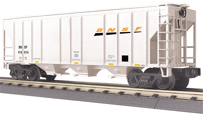 PS-2 Center-Discharge 3-Bay Covered Hopper - 3-Rail - Ready to Run - RailKing( -- Burlingron Northern Santa Fe