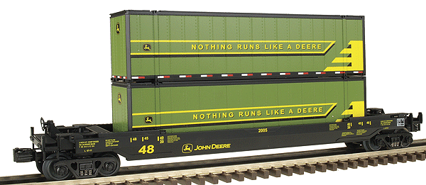 RailKing Husky Stack Car -- John Deere