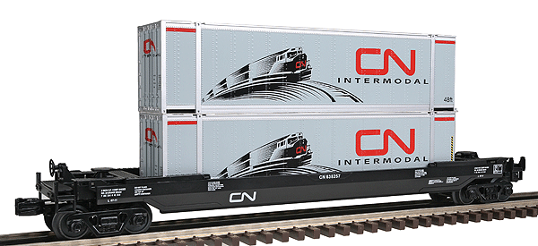 RailKing Husky Stack Car -- Canadian National