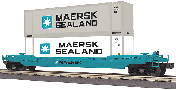RailKing Husky Stack Car -- Maersk