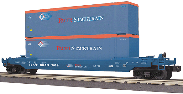 RailKing Husky Stack Car -- Pacer Stacktrain