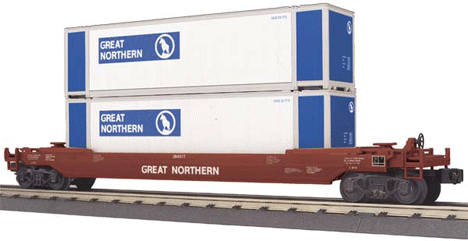 RailKing Husky Stack Car -- Great Nothern