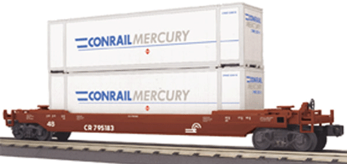 RailKing Husky Stack Car w/Containers -- Conrail