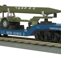 Depressed-Center Flatcar w/Rocket Load - 3-Rail - Ready To Run -- Boston & Maine