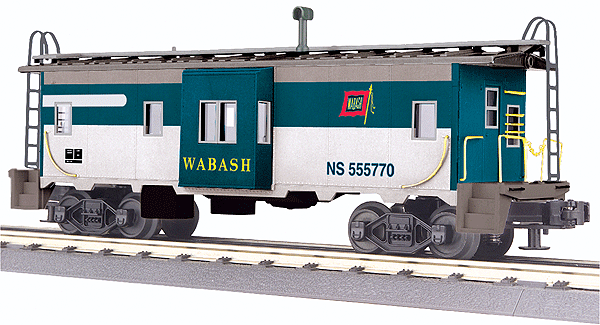 Bay Window Caboose w/Light - 3-Rail - Ready to Run - RailKing(R) -- Norfolk Southern #555770 (Wabash Heritage Scheme, blue, gray)