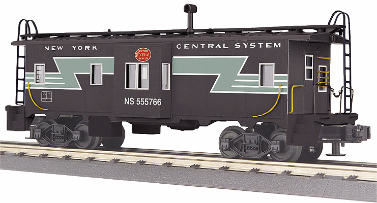 Bay Window Caboose - 3-Rail - Ready to Run - RailKing(R) -- Norfolk Southern #555766 (New York Central Heritage, 2-Tone Gray)