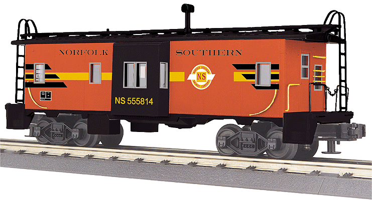 Bay Window Caboose - 3-Rail - Ready to Run - RailKing(R) -- Norfolk Southern #555814 (Norfolk Southern Heritage, red, yellow, black)
