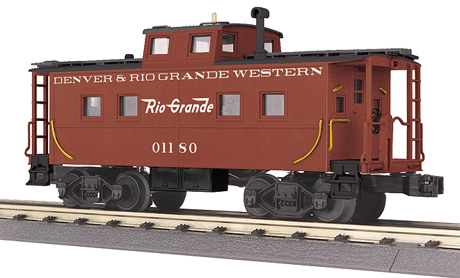 Steel Center-Cupola Caboose - 3-Rail - Ready to Run (CANCELLED BY VENDOR) -- Denver & Rio Grande Western #01180 (Boxcar Red, black, Flying Grande)