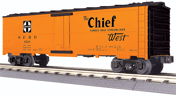 RailKing(R) Modern Steel Ice Reefer - 3-Rail - Ready to Run -- Santa Fe #3528 (orange, black)