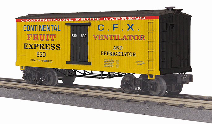 19th Century Wood Reefer - 3-Rail - Ready to Run - RailKing(R) -- Continental Fruit Express