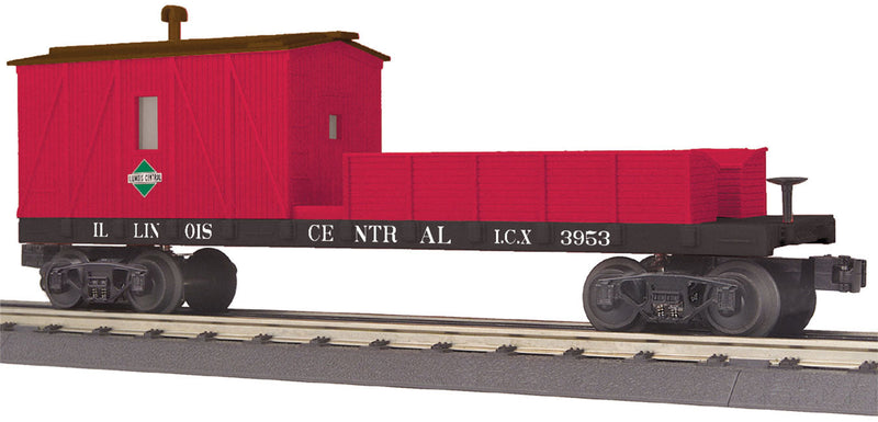 Crane Tender - Ready to Run - 3-Rail - Ready to Run - RailKing(R) -- Illinois Central #3953 (red, black, Green Diamond Logo)