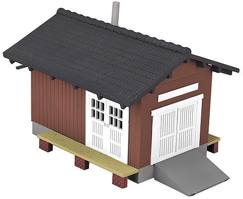 RailKing Country Freight Station -- Red & Black