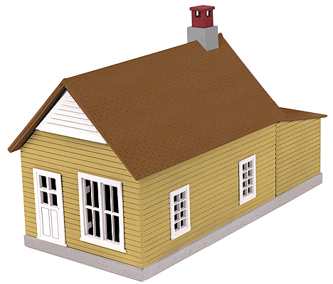 RailKing Work House -- #1 (Mustard, red)