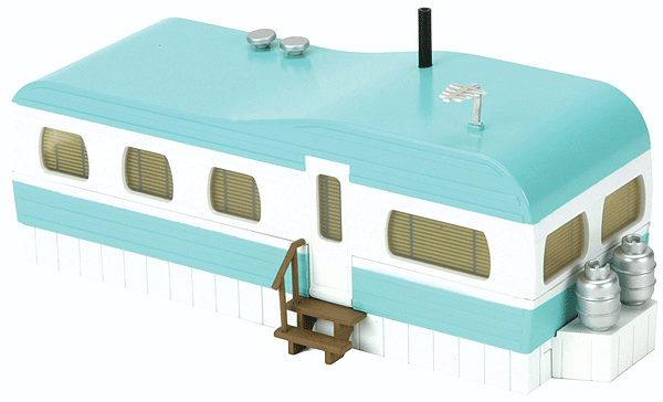Stainless Mobile Home -- Turquoise & White-1