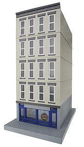 RailKing 5-Story Hotel w/Blinking Sign -- Gray