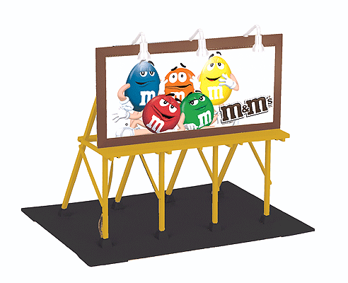 RailKing Lighted Billboard -- M&M's(R)