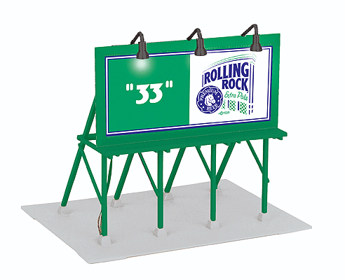RailKing Lighted Billboard -- Rolling Rock