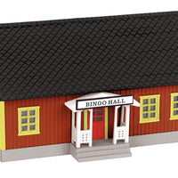 Country Bingo Hall - RailKing(R) -- Assembled - Brown, Yellow, Black  9-1/4 x 6-1/8 x 5"   23.5 x 15.6 x 12.7cm