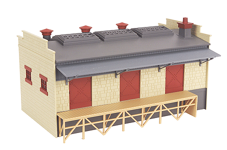 RailKing Freight Transfer Warehouse -- Beige & Black