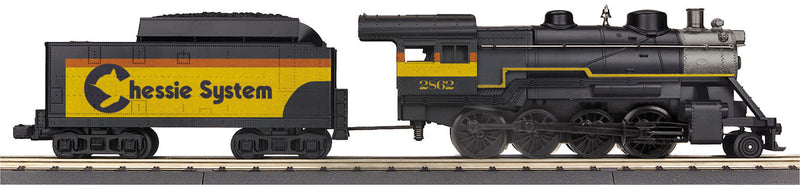 2-8-0 w/Proto-Sound 3.0 - 3-Rail - Rugged Rails -- Chessie System #2862 (black, yellow, orange, blue, graphite)